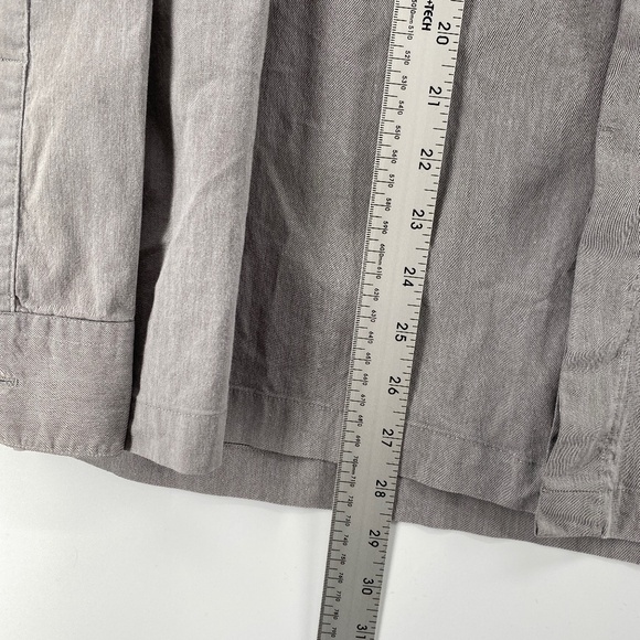 Quick Reflex Shirt Men Size Large Grey Made in Korea Long Sleeve Full Button - Picture 6 of 13